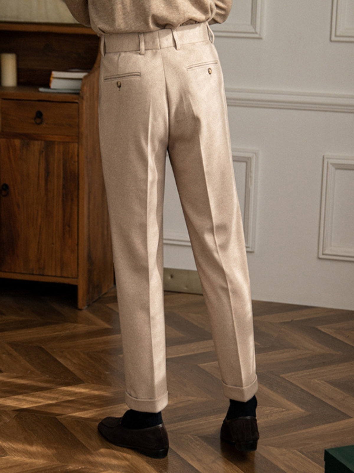 Classic High-Waist British Trousers