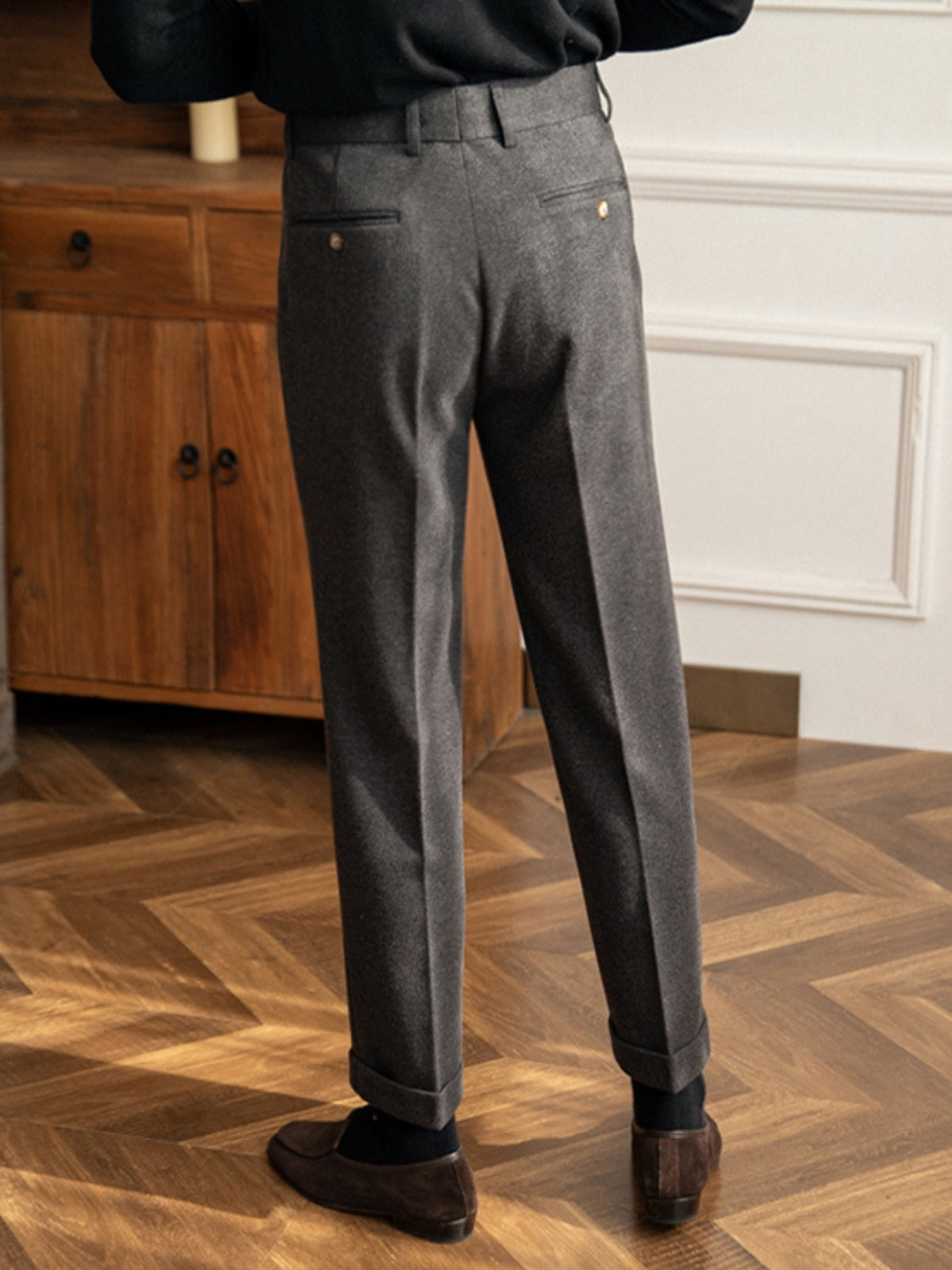 Classic High-Waist British Trousers