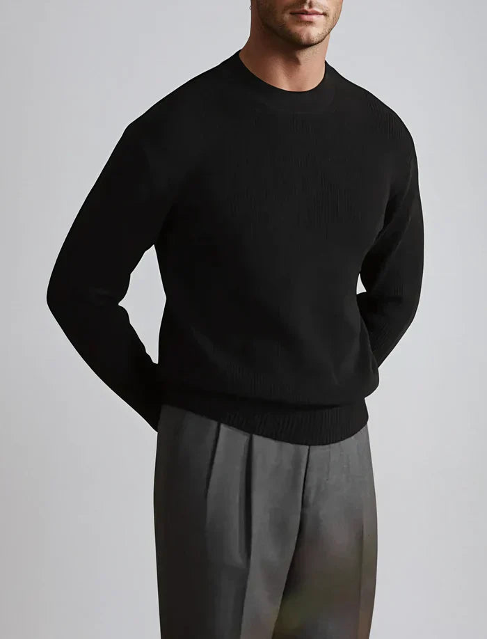 Crew Neck Ribbed Sweater