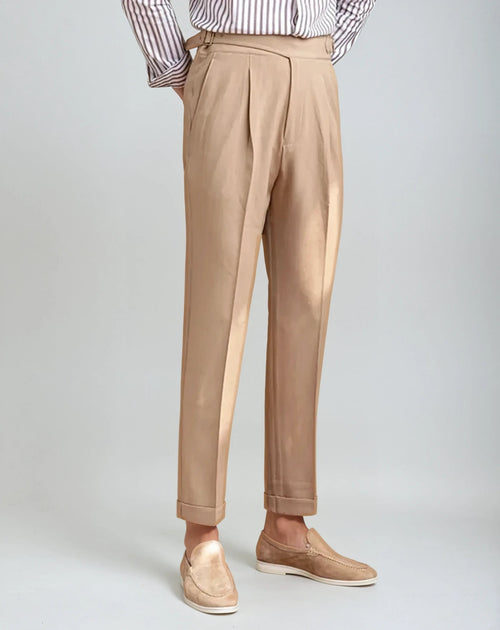 Pleated Oxford Pants