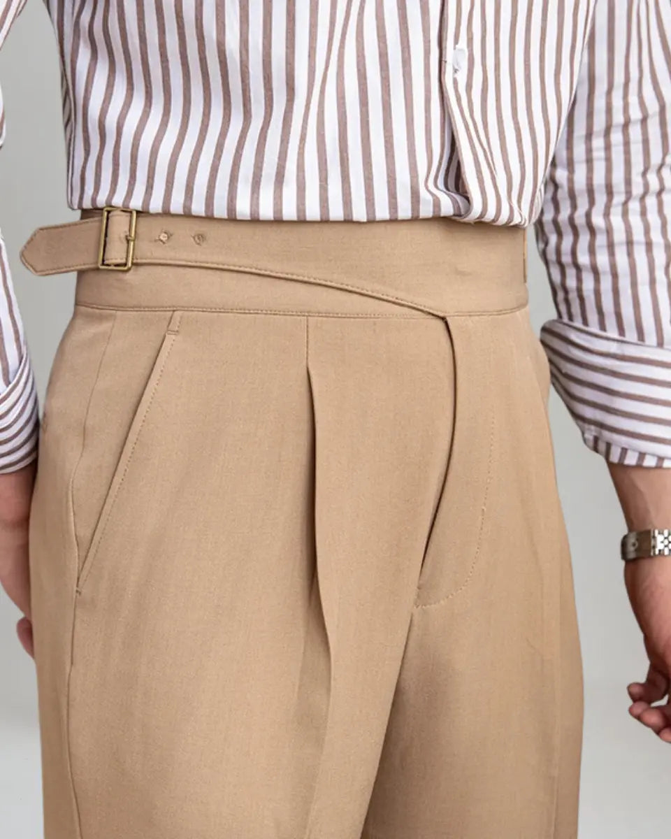 Pleated Oxford Pants