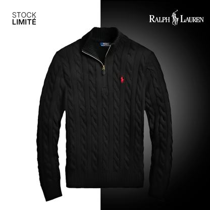 Cotton Twisted Zipper Sweater | LIMITED STOCK