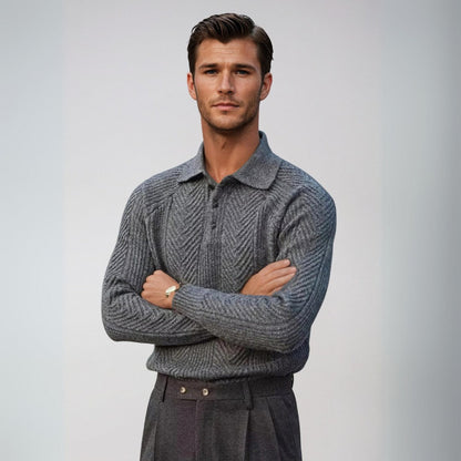 Luxe Men's Sweater with Collar
