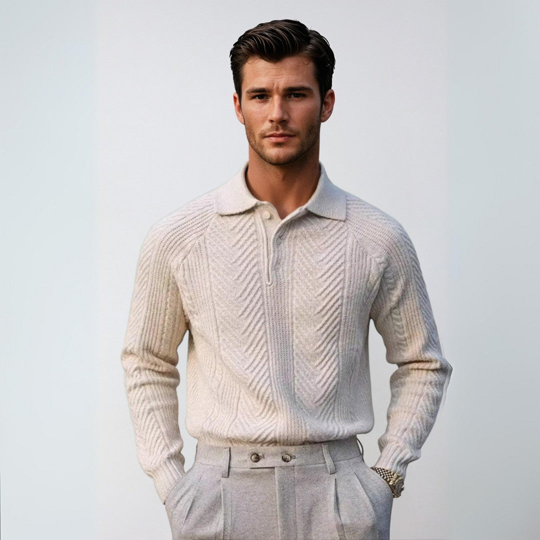 Luxe Men's Sweater with Collar