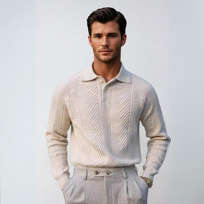 Luxe Men's Sweater with Collar