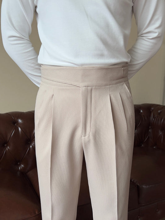 Old Money High Waist Gurkha Trousers