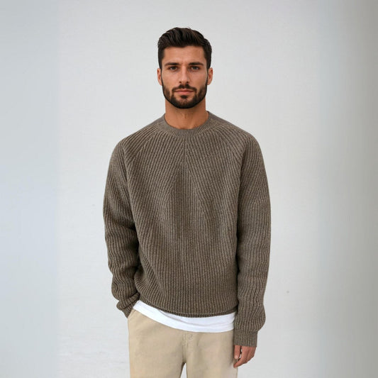 Ansel - Knitted Sweater with Round Neck