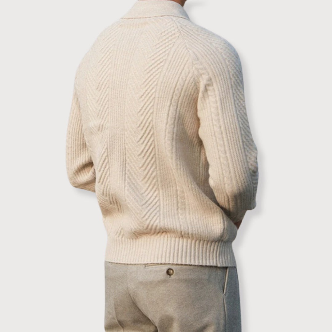 Luxe Men's Sweater with Collar