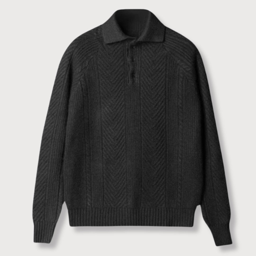 Luxe Men's Sweater with Collar