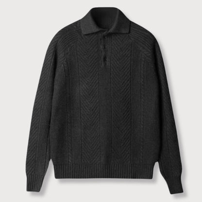 Luxe Men's Sweater with Collar